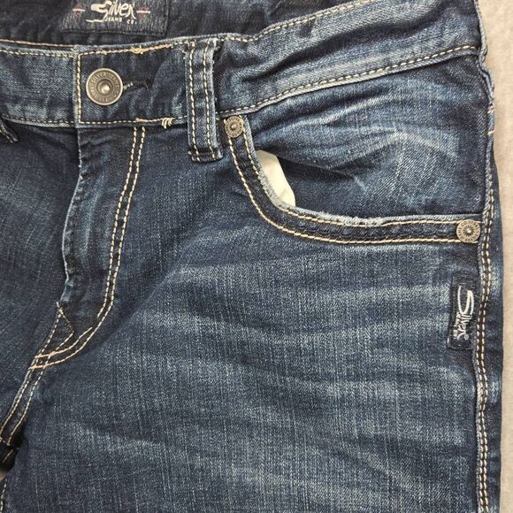 Silver Jeans Eddie 34x32 Taper Leg Relax Fit Distressed faded - Picture 5 of 12